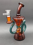 Full Color Dual Chamber Recycler Bong
