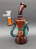 Full Color Dual Chamber Recycler Bong