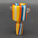 Fully Worked Multi Color Bowl w/ Studs 14mm-Avernic Smoke Shop