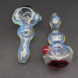 Fumed Flower Spoon Pipe - Reading Glass Militia