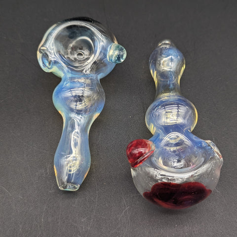 Fumed Flower Spoon Pipe - Reading Glass Militia