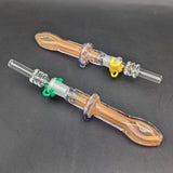 Fumed Glass Honey Dab Straw