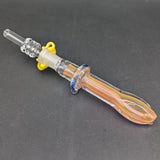 Fumed Glass Honey Dab Straw