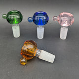 Glass Herb Slide w/ Thick Handle and Screen 14mm Male