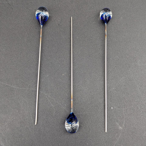 Glass Marble Hairpin Poker Tool | 3.5"-Avernic Smoke Shop