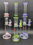 Glasslab 303 16" Dual Perc Straight Tube-Avernic Smoke Shop