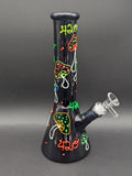Glow in the Dark 420 Mushroom Beaker| 9.5"-Avernic Smoke Shop