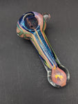 Gold Fumed Dichro Roped Hand Pipe 4.25"