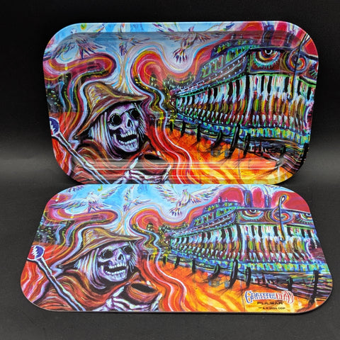 Grateful Dead x Pulsar Metal Rolling Tray & Lid | Steamboat | 11"x7"