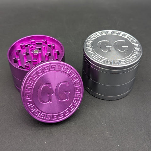 Greek Glass 4 Piece Metal Grinders-Avernic Smoke Shop
