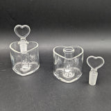Greek Glass Heart Shaped Qtip & Iso Holder-Avernic Smoke Shop