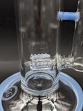 Greek Glass Kingstem Perc w/ Splash Guard-Avernic Smoke Shop