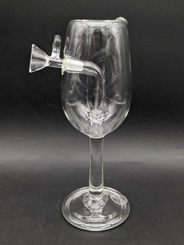 Greek Glass Wine Glass Bubbler-Avernic Smoke Shop