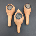 Hand Carved Wooden Pipes w/ Metal Screen