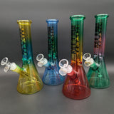 Hittn Glass 10" Multi Color Beaker Bongs