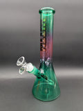 Hittn Glass 10" Multi Color Beaker Bongs