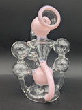 Hittn Glass 6" Double Bubble Recycler Dab Rig-Avernic Smoke Shop