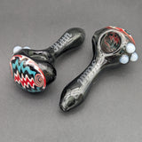 Hittn Glass Worked Cap Spoon Pipe-Avernic Smoke Shop
