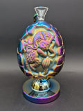 Iridescent Dragon Egg Bubbler 6"