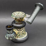 Lookah Glass Sacred Gear Black Etched Water Pipe | 5"