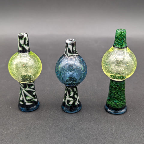 Mako Glass Worked Bubble Caps-Avernic Smoke Shop