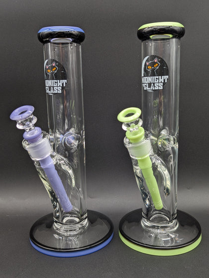 Midnight Glass 12" 9mm Straight Tube Bong-Avernic Smoke Shop