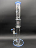 Midnight Glass 18" Worked Dual Perc Bong