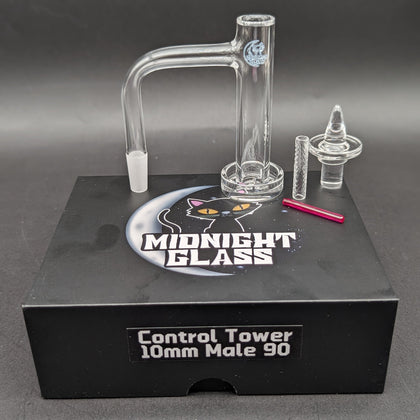 Midnight Quartz Control Tower Banger Set 10mm-Avernic Smoke Shop