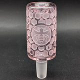 Milkyway Glass Bee Hive Pink Long Bowl-Avernic Smoke Shop