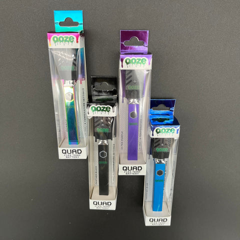 Ooze Quad Flex Temp Square Vape Pen 510 Battery w/ Charger | 500mAh - Avernic Smoke Shop