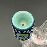 Oxidate Light Blue and Silver Frit Bowl - Avernic Smoke Shop