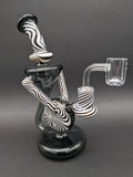 Peppermint Swirl 8" Recycler Dab Rig