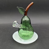 Perfect Pear on Dish Glass Blunt Bubbler | 4.5"