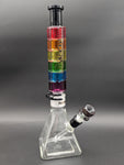 Phoenix 16" Square Base Rainbow Freeze Bong