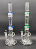 Phoenix 16" Stackable Dual Perc Recycler Bong-Avernic Smoke Shop