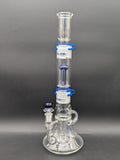 Phoenix 16" Stackable Dual Perc Recycler Bong-Avernic Smoke Shop