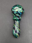 Phoenix Glass 4" Metallic Swirl Screened Pipe