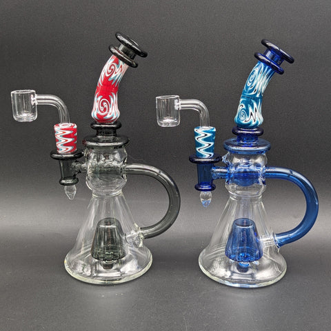 Phoenix Glass Wig Wag Loop Dab Rig