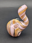 Pink Swirl Sherlock Pipe - Reading Glass Militia