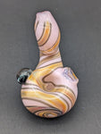 Pink Swirl Sherlock Pipe - Reading Glass Militia