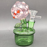 Pulsar Angry Flower Pot Glass Water Pipe 5.5"