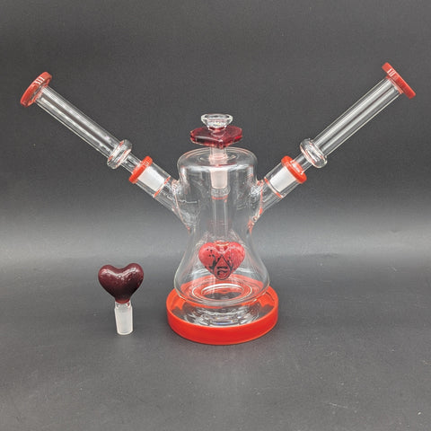 Pulsar Date Night: Part 2 Dual Neck Glass Water Pipe | 8.5"