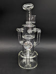 Pulsar Debonaire Diamond Triple Perc Glass Recycler Dab Rig | 9"