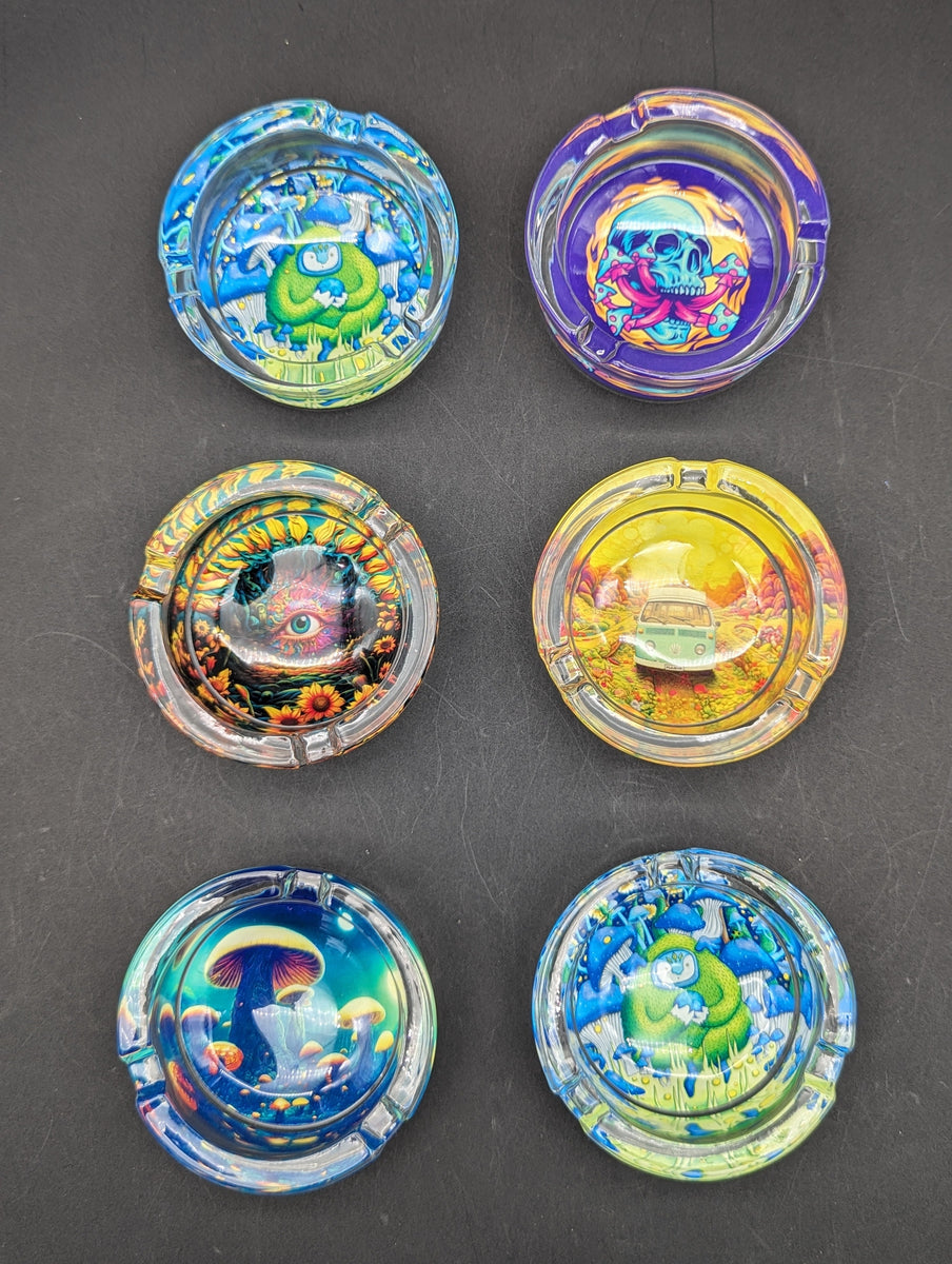 Pulsar Design Series Round Glass Ashtray | 3.4