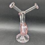 Pulsar Double Kiss Heart Glass Water Pipe | 11"