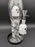 Pulsar Glow In the Dark Ghosty Glass Bong| 15.25"