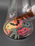 Pulsar Halloween Scene Glass Beaker Water Pipe | 9.5" | 14mm