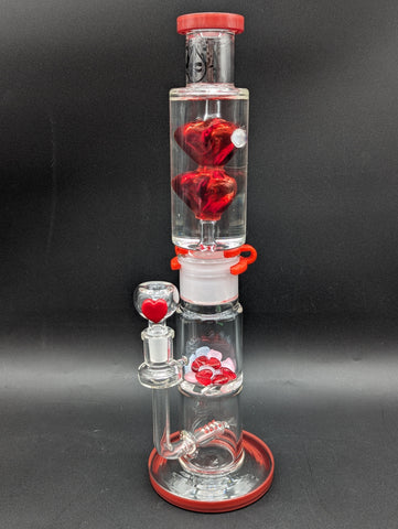 Pulsar Hidden Hearts Stackable Glycerin Bong | 13.75"