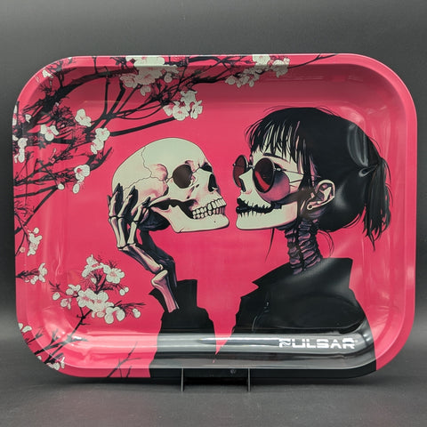 Pulsar Large Metal Rolling Tray | Sakura Skulls | 13"x11"