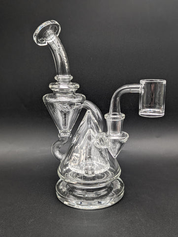 Pulsar Pyramid Baller Glass Recycler Rig | 8" | 14mm F